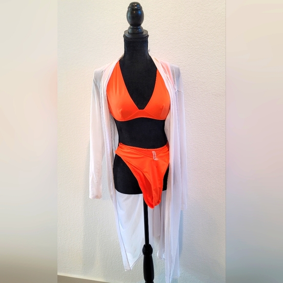 White Swimsuit Cover Up - Picture 2 of 14